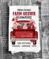 Cotton Tea Towel | Valentine Red Pick Up Truck "Ferndale, California"